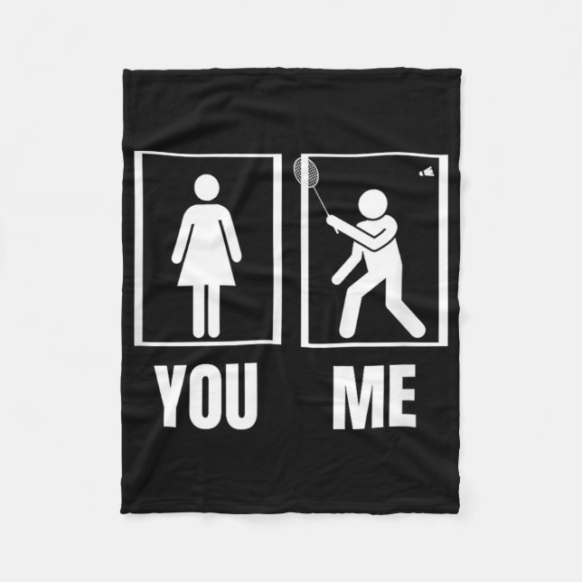 Proud Badminton Player Women Shuttle Funny Badmint Fleece Blanket (Front)