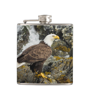 Proud Bald Eagle Hip Flask