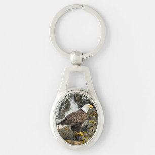 Proud Bald Eagle Key Ring