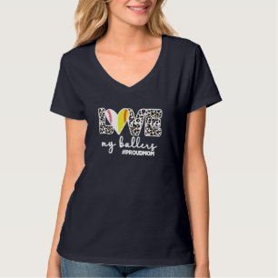 Proud Baller Mum Softball Baseball Player Ball Mum T-Shirt