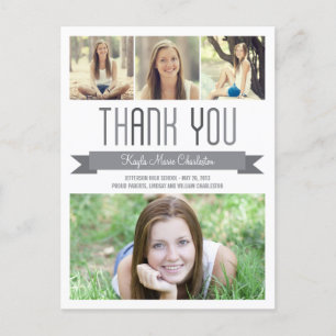Proud Banner Graduation Thank You Card