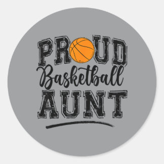 Proud Basball Aunt Auntie Of A Basball Player Classic Round Sticker