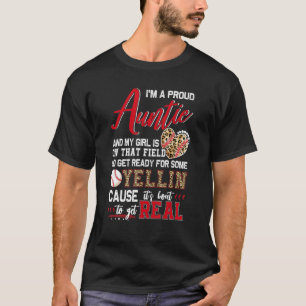 Proud Baseball Auntie Baseball Family Matching T-Shirt