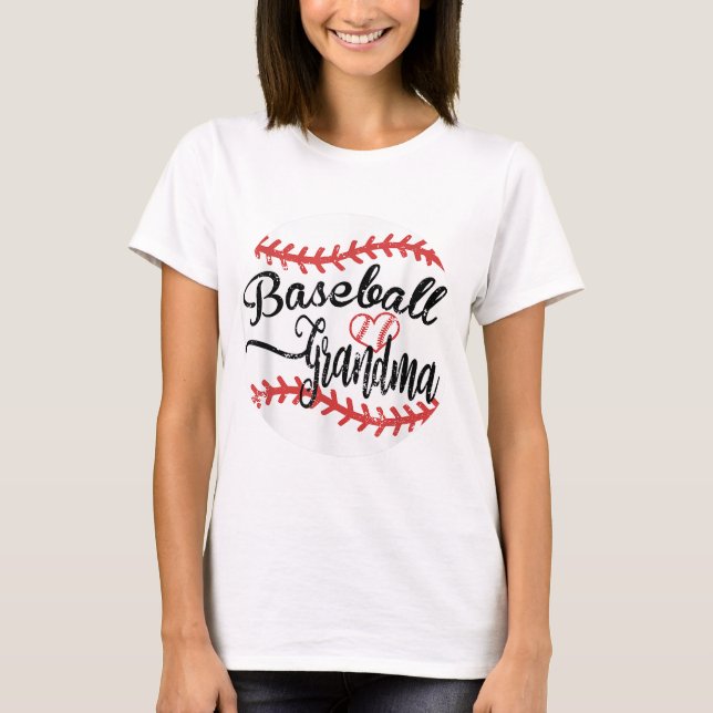 Proud Baseball Grandma T-Shirt (Front)