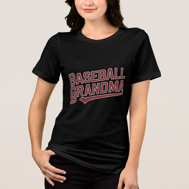 Proud Baseball Grandma Tri-Blend Shirt (Front)