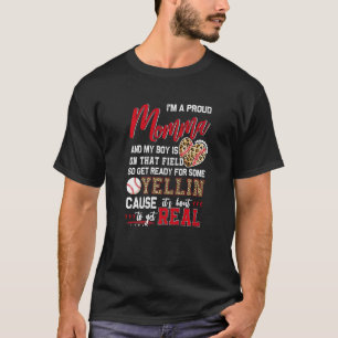 Proud Baseball Momma Baseball Family Matching   T-Shirt