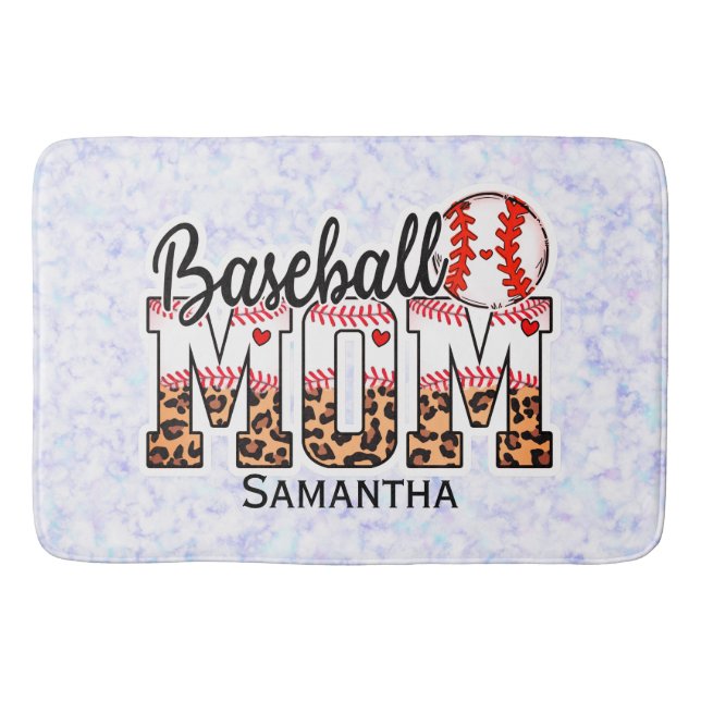 Proud Baseball Mum - Game Day Enthusiast Bath Mat (Front)
