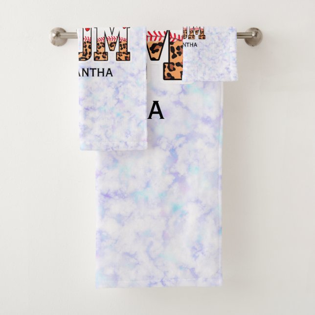 Proud Baseball Mum - Game Day Enthusiast Bath Towel Set (Insitu)