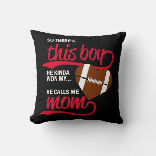 Proud Baseball Mum Throw Pillow