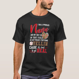 Proud Baseball Nana Baseball Family Matching T-Shirt