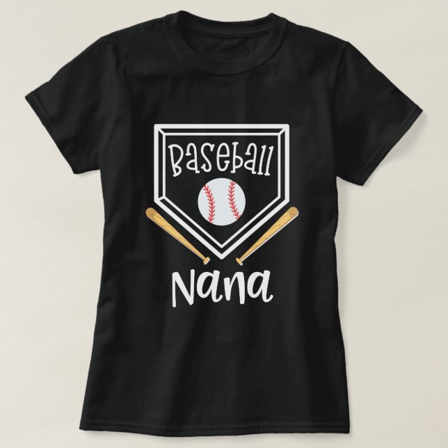 Proud Baseball Nana womens Grandma Game day gift T-Shirt (Design Front)
