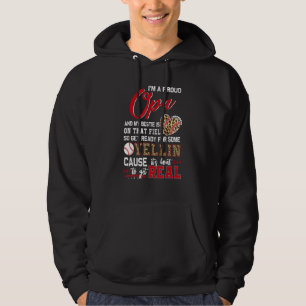 Proud Baseball Opa Baseball Family Matching Hoodie