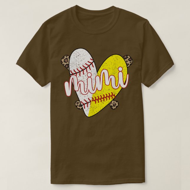 Proud Baseball Softball Mimi Grandma T-Shirt (Design Front)