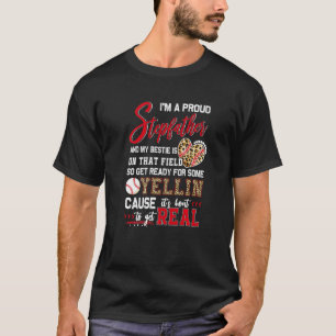 Proud Baseball Stepfather Baseball Family Matching T-Shirt