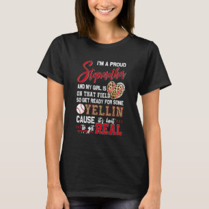 Proud Baseball Stepmother Baseball Family Matching T-Shirt