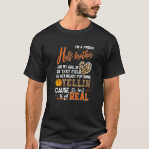Proud Basketball Half Brother Basketball Family Ma T-Shirt
