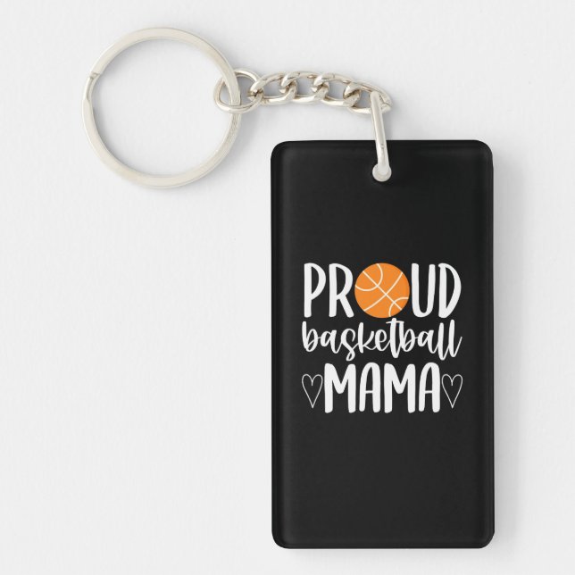 Proud Basketball Mama Key Ring (Front)
