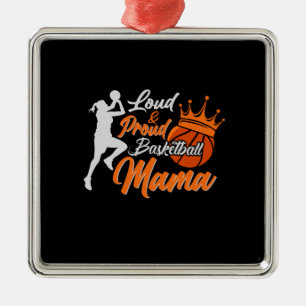 Proud Basketball Mama Metal Tree Decoration
