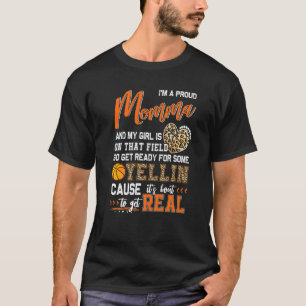 Proud Basketball Momma Basketball Family Matching  T-Shirt