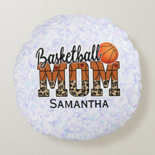Proud Basketball Mum - Court-Side Champion Round Cushion