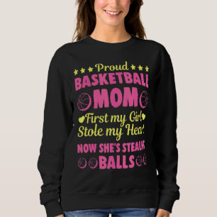 Proud Basketball Mum Mother Of Basketball Player S Sweatshirt