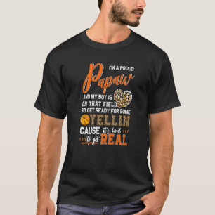 Proud Basketball Papaw Basketball Family Matching T-Shirt