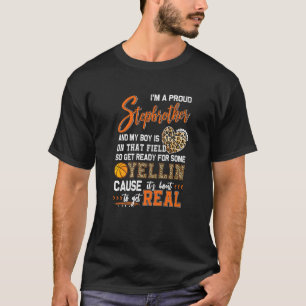Proud Basketball Stepbrother Basketball Family Mat T-Shirt