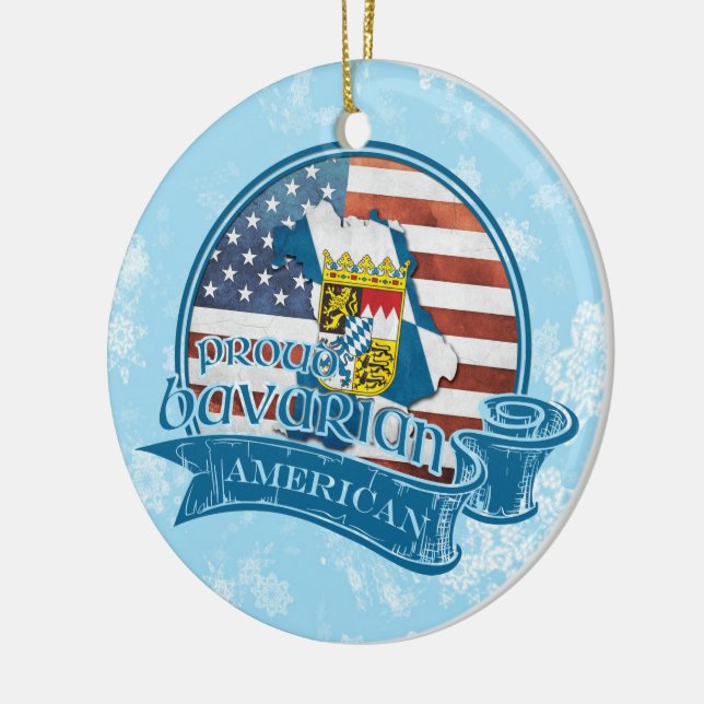 Proud Bavarian American Christmas Ornament (Left)