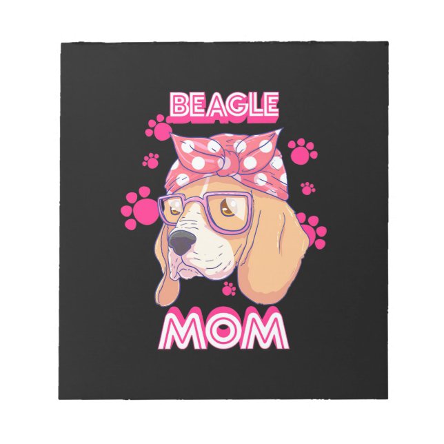 Proud Beagle Dog Mum Notepad (Front)
