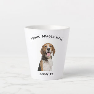 Proud Beagle Mum Personalised Pet Dog Photo Latte Mug