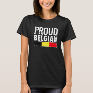Proud Belgian Belgium Flag T-Shirt