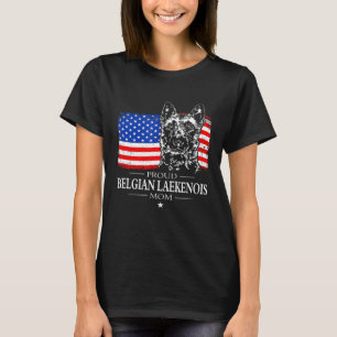Proud Belgian Laekenois Mum American Flag Patrioti T-Shirt
