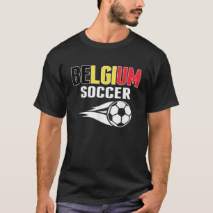 Proud Belgium Soccer Fans Jersey Belgian Football  T-Shirt