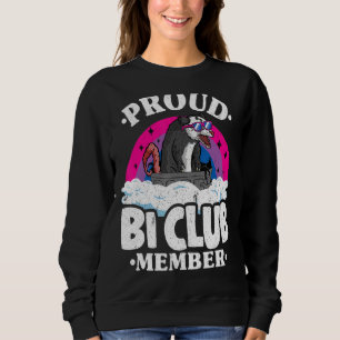 Proud Bi Club Member Opossum Bisexual Flag Rainbow Sweatshirt