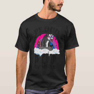Proud Bi Club Member Opossum Bisexual Flag Rainbow T-Shirt
