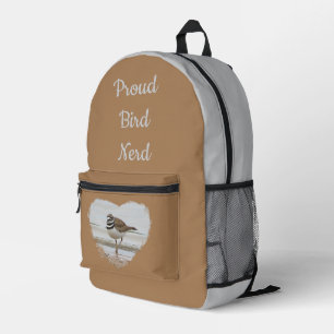 Proud Bird Nerd Coastal Photo Birdwatching Birder Printed Backpack