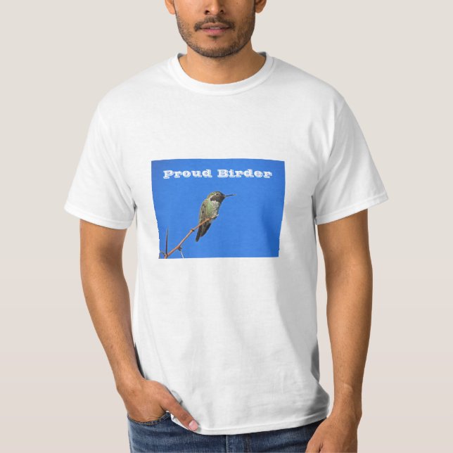 Proud Birder Bird Enthusiast Small Hummingbird T-Shirt (Front)
