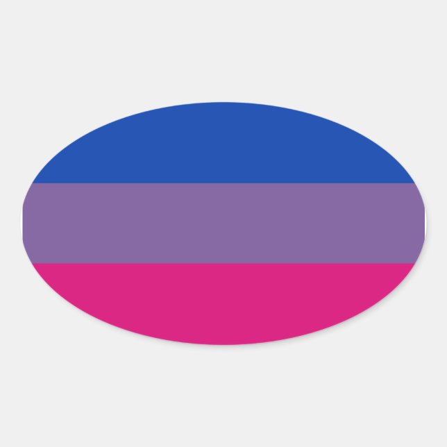 Proud Bisexual Oval Sticker (Front)