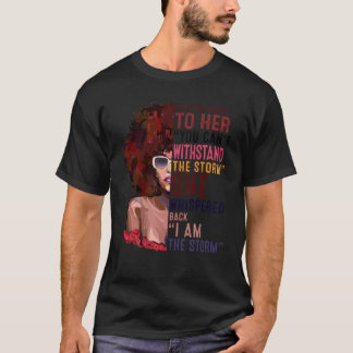 Proud Black African American Afro Lady Black Histo T-Shirt