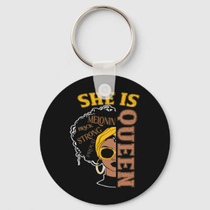Proud Black African American Ladies Black History Key Ring