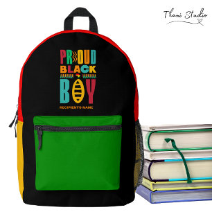 Proud Black Boy Black History Month Family Printed Backpack
