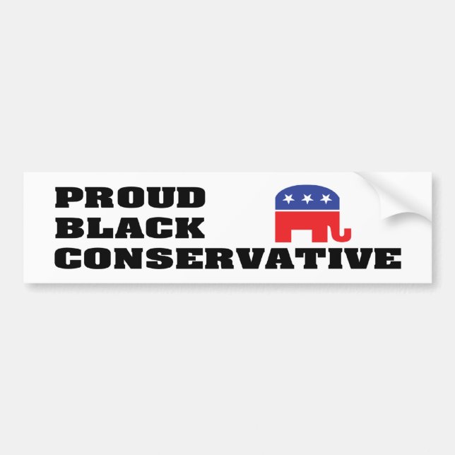 Proud Black Conservative Bumper Sticker (Front)