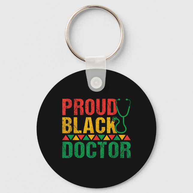Proud black Doctor Key Ring (Front)