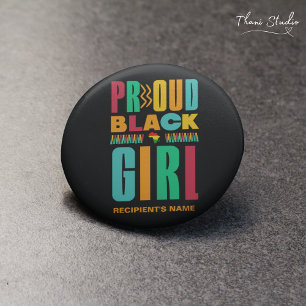 Proud Black Girl Black History Month Family 7.5 Cm Round Badge