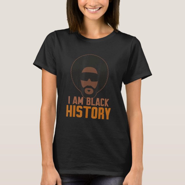 Proud Black History Funny Afro Man Matching Family T-Shirt (Front)