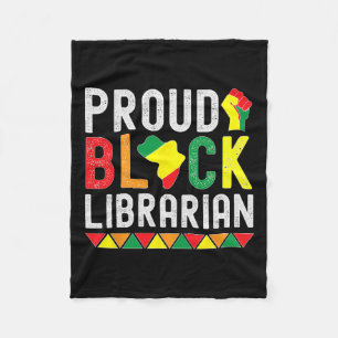 Proud Black Librarian Black History Month For Libr Fleece Blanket