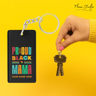 Proud Black Mama Black History Month Family Key Ring
