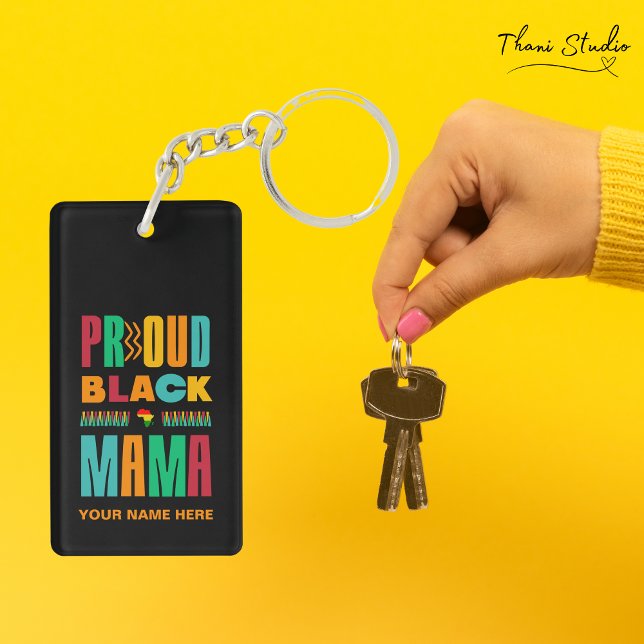 Proud Black Mama Black History Month Family Key Ring (Creator Uploaded)