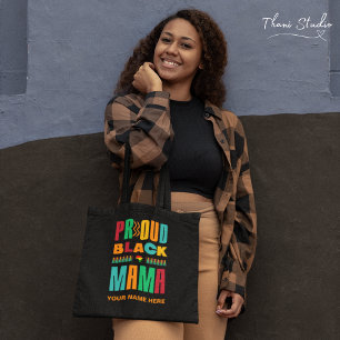 Proud Black Mama Black History Month Family Tote Bag