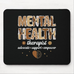 Proud Black Mental Health Therapist Mental Health  Mouse Pad